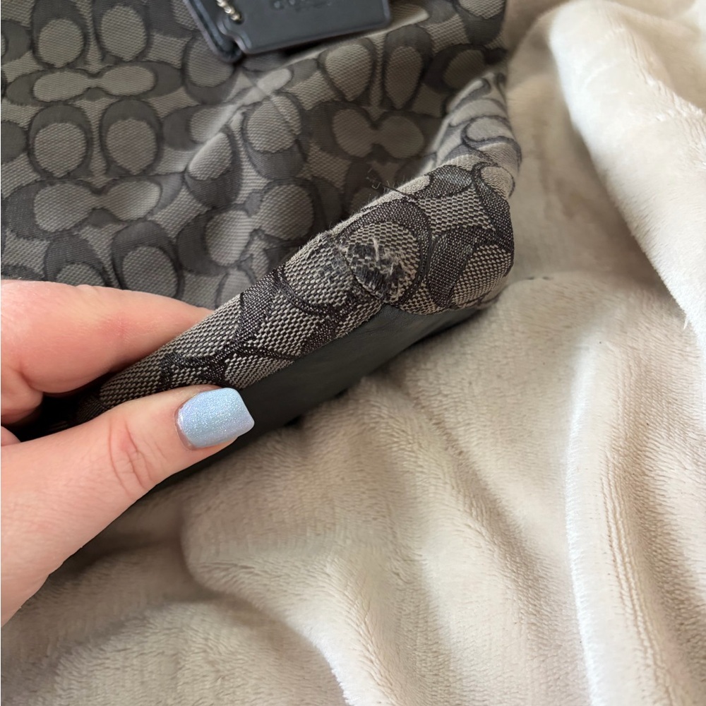 Coach Kelsey Brown Signature Canvas Tote with Matching Crossbody Pouch - Picture 13 of 14